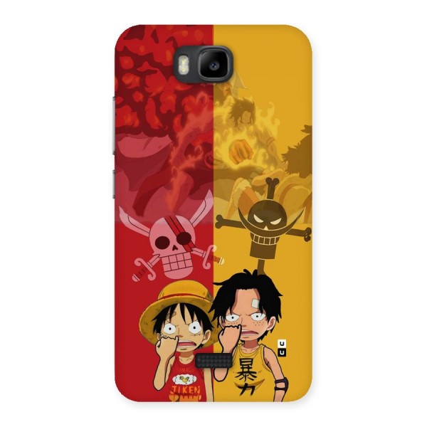 Luffy And Ace Back Case for Honor Bee