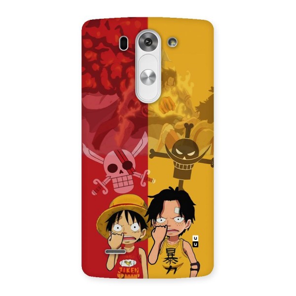 Luffy And Ace Back Case for LG G3 Beat