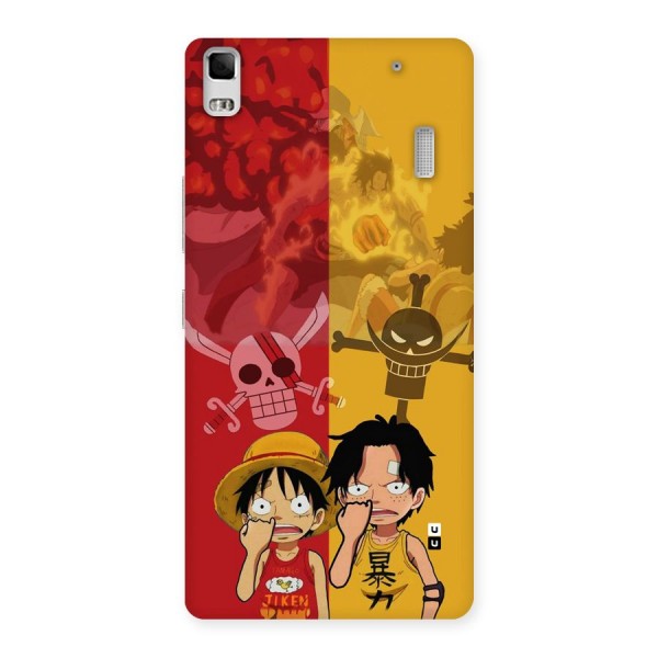 Luffy And Ace Back Case for Lenovo A7000