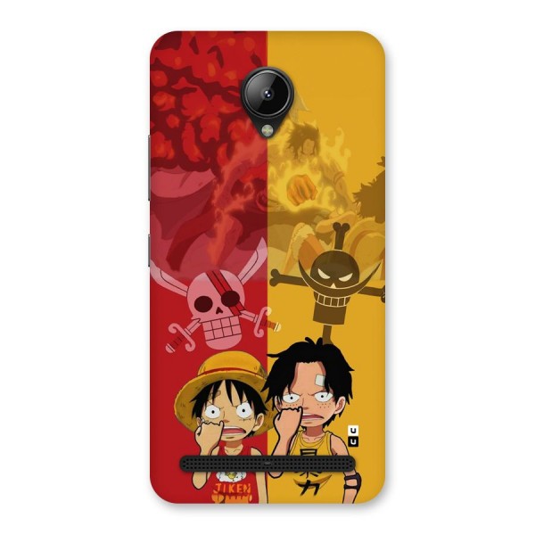 Luffy And Ace Back Case for Lenovo C2