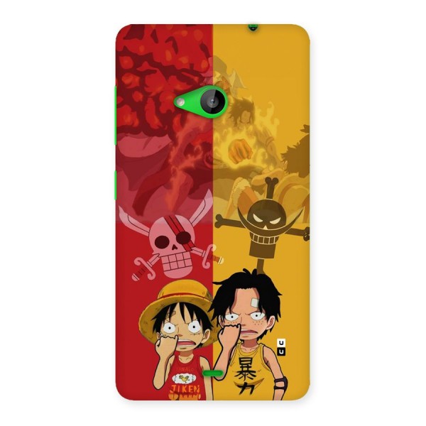Luffy And Ace Back Case for Lumia 535
