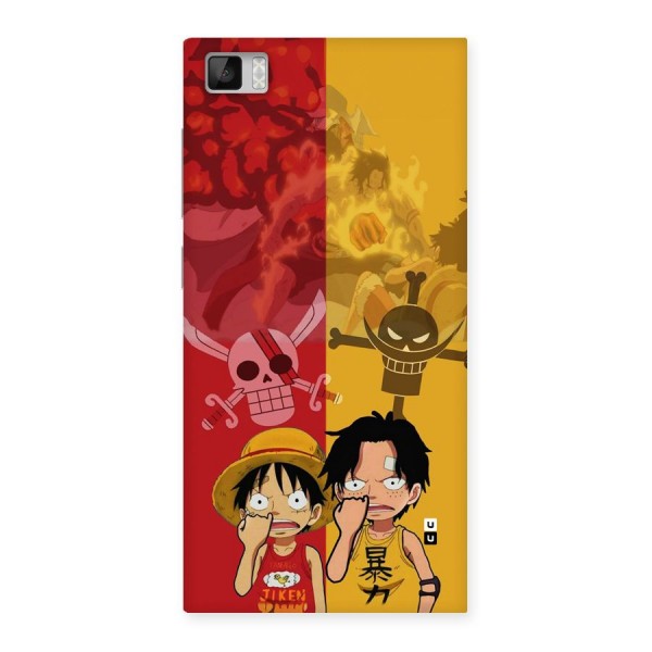 Luffy And Ace Back Case for Mi3