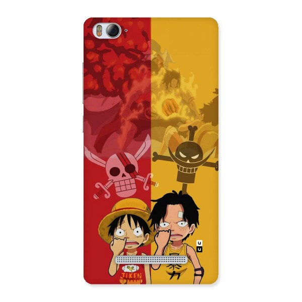 Luffy And Ace Back Case for Mi4i