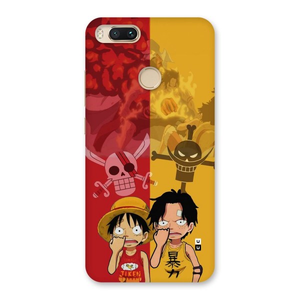 Luffy And Ace Back Case for Mi A1