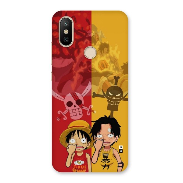 Luffy And Ace Back Case for Mi A2