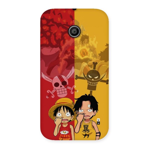 Luffy And Ace Back Case for Moto E