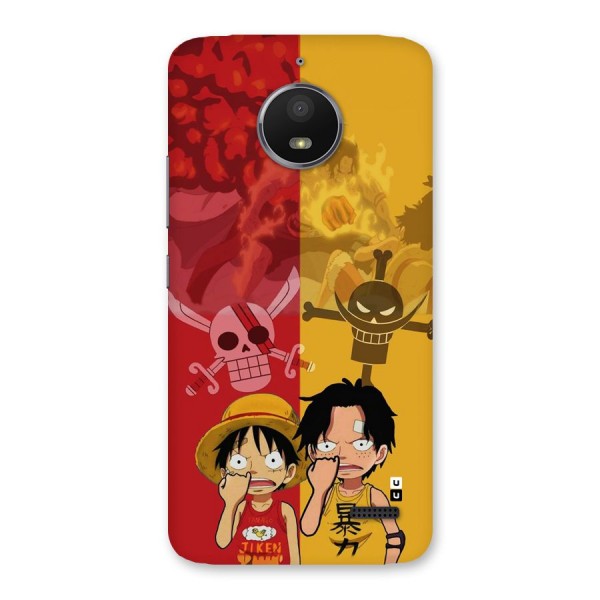 Luffy And Ace Back Case for Moto E4