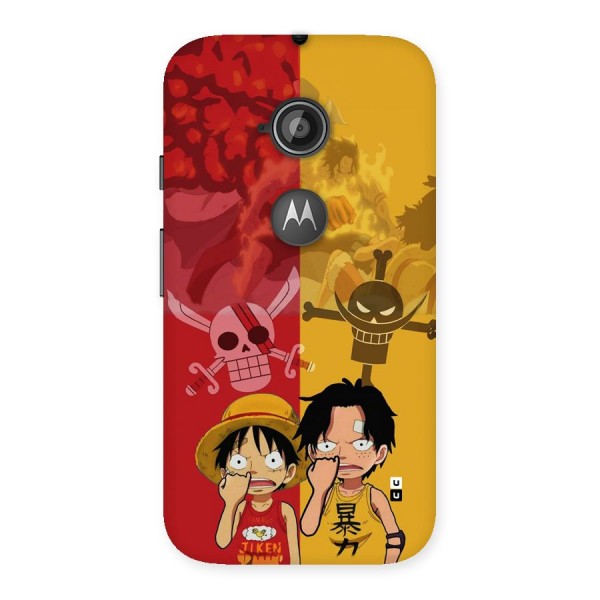 Luffy And Ace Back Case for Moto E 2nd Gen