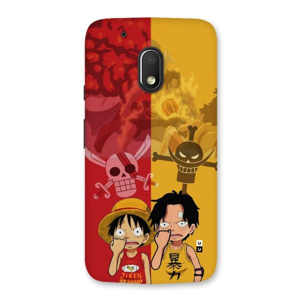 Luffy And Ace Back Case for Moto G4 Play