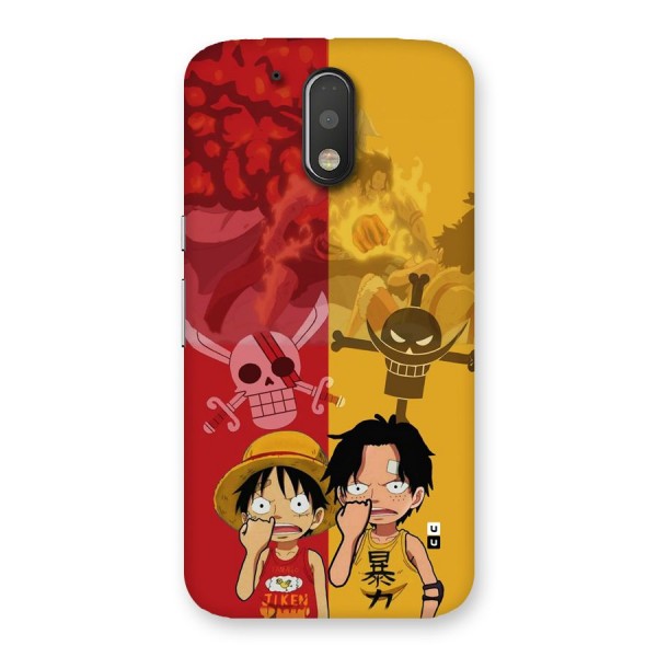 Luffy And Ace Back Case for Moto G4 Plus