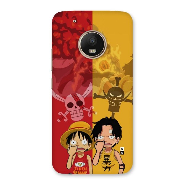 Luffy And Ace Back Case for Moto G5 Plus