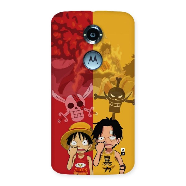 Luffy And Ace Back Case for Moto X2