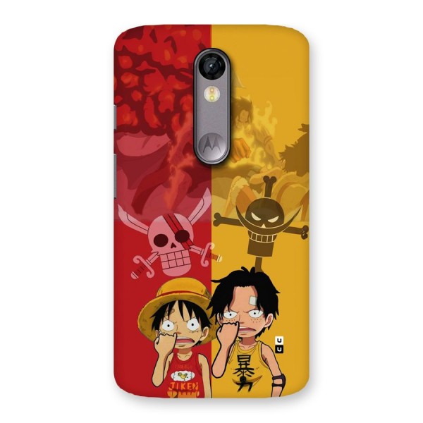 Luffy And Ace Back Case for Moto X Force
