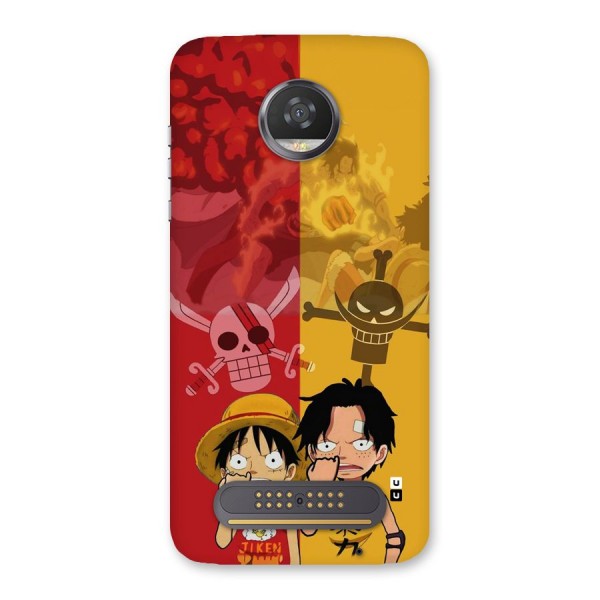 Luffy And Ace Back Case for Moto Z2 Play