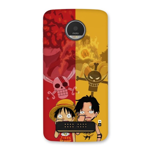 Luffy And Ace Back Case for Moto Z Play