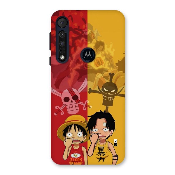 Luffy And Ace Back Case for Motorola One Macro