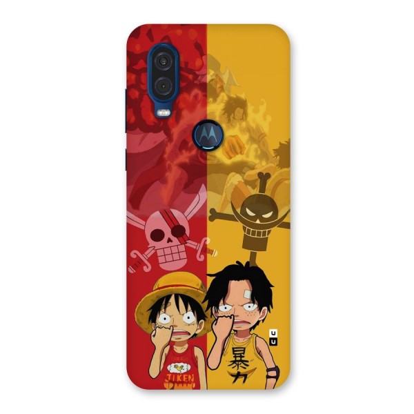 Luffy And Ace Back Case for Motorola One Vision