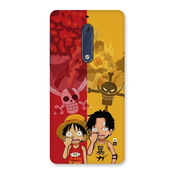 Luffy And Ace Back Case for Nokia 5