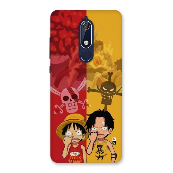 Luffy And Ace Back Case for Nokia 5.1