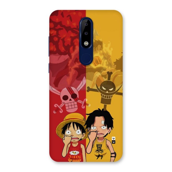 Luffy And Ace Back Case for Nokia 5.1 Plus