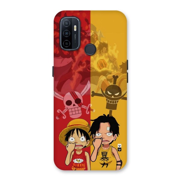 Luffy And Ace Back Case for Oppo A32