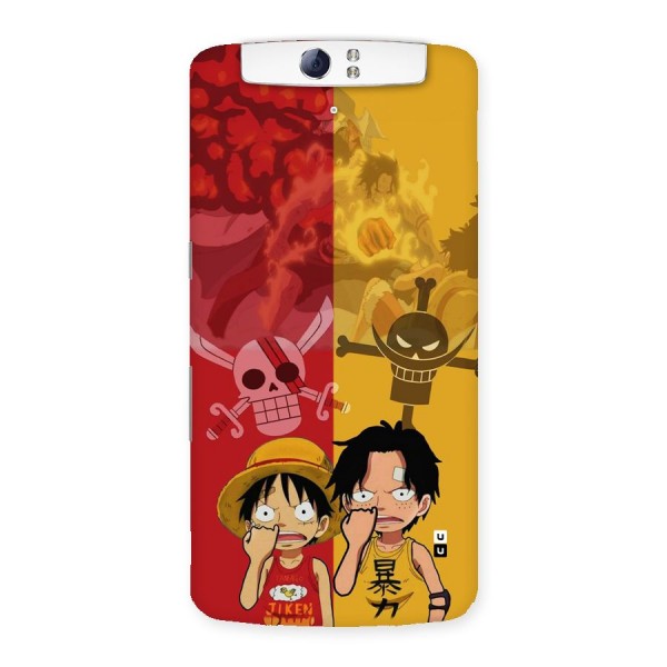 Luffy And Ace Back Case for Oppo N1