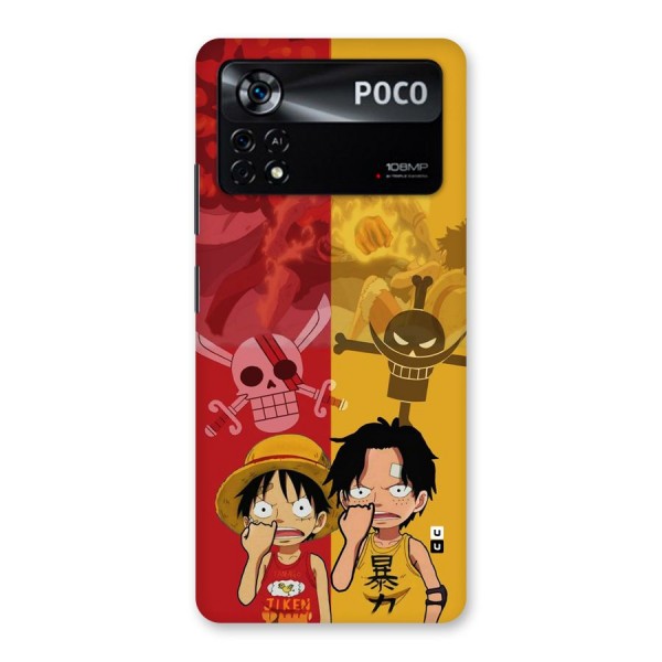 Luffy And Ace Back Case for Poco X4 Pro 5G