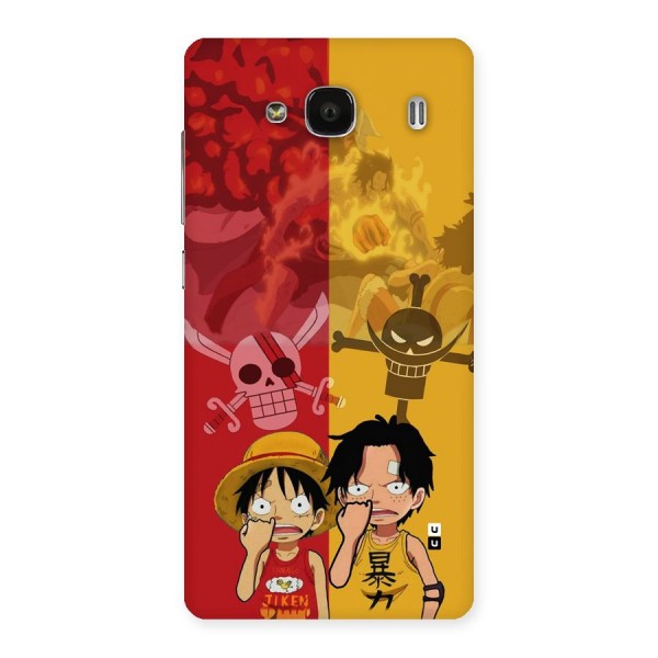 Luffy And Ace Back Case for Redmi 2 Prime