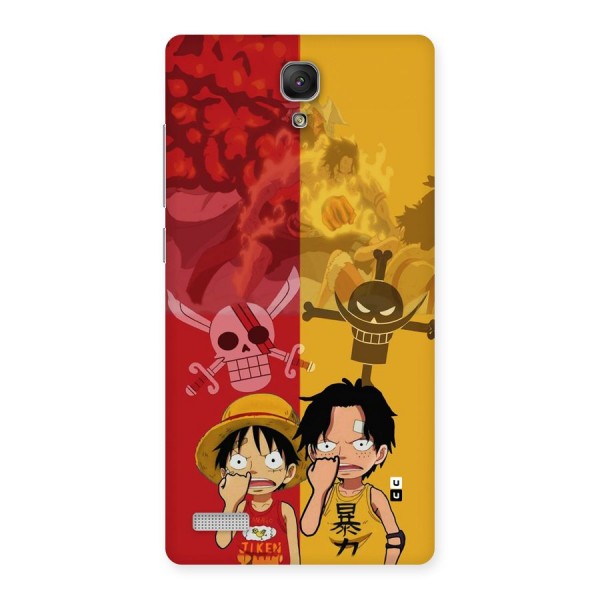 Luffy And Ace Back Case for Redmi Note