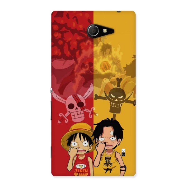 Luffy And Ace Back Case for Xperia M2