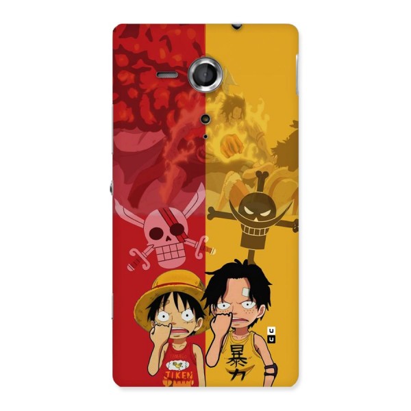 Luffy And Ace Back Case for Xperia Sp