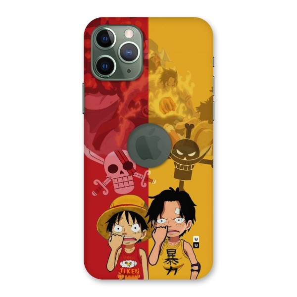 Luffy And Ace Back Case for iPhone 11 Pro Logo Cut
