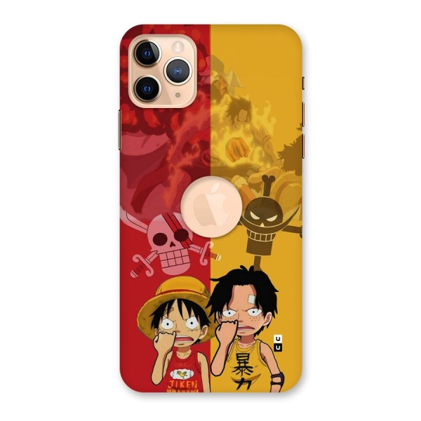 Luffy And Ace Back Case for iPhone 11 Pro Max Logo Cut