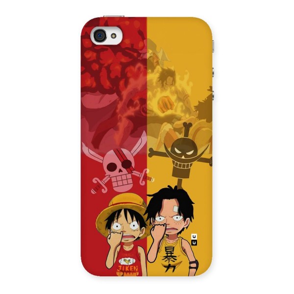 Luffy And Ace Back Case for iPhone 4 4s