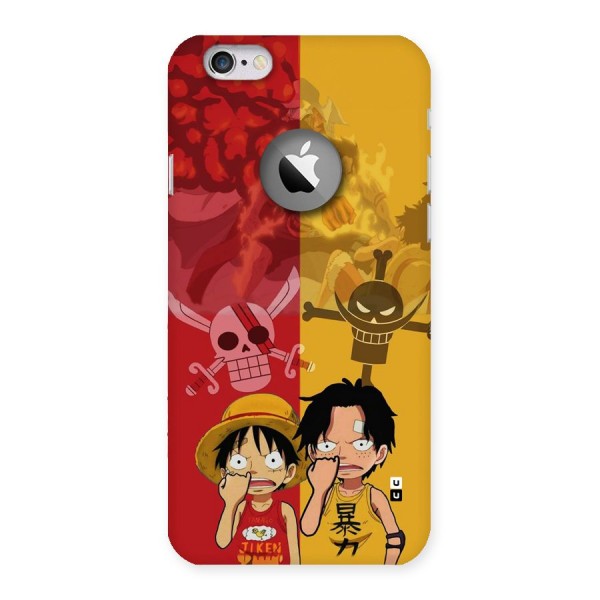 Luffy And Ace Back Case for iPhone 6 Logo Cut
