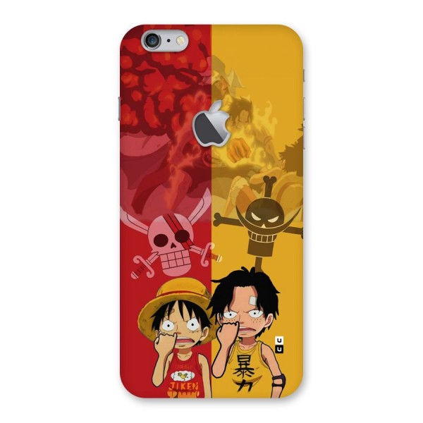 Luffy And Ace Back Case for iPhone 6 Plus 6S Plus Logo Cut