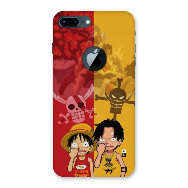 Luffy And Ace Back Case for iPhone 7 Plus Logo Cut