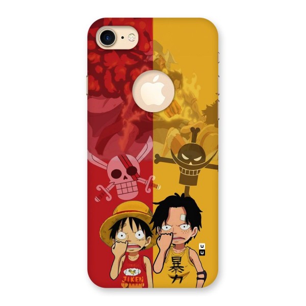 Luffy And Ace Back Case for iPhone 8 Logo Cut