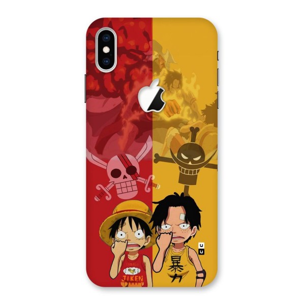 Luffy And Ace Back Case for iPhone XS Max Apple Cut