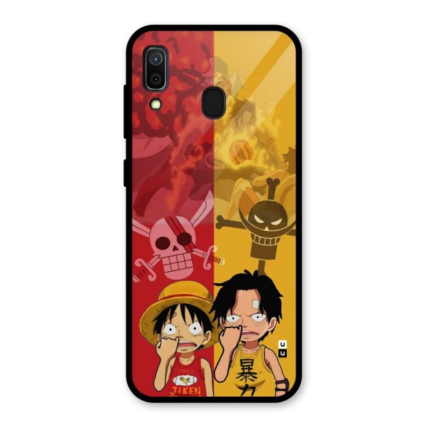 Luffy And Ace Glass Back Case for Galaxy A30