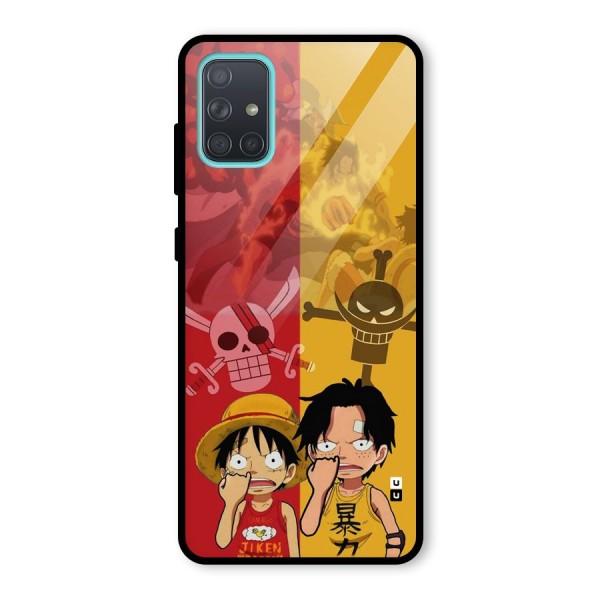 Luffy And Ace Glass Back Case for Galaxy A71