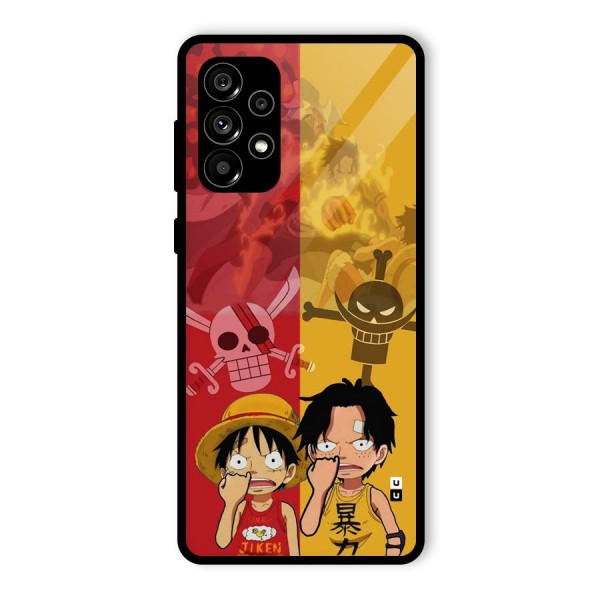 Luffy And Ace Glass Back Case for Galaxy A73 5G