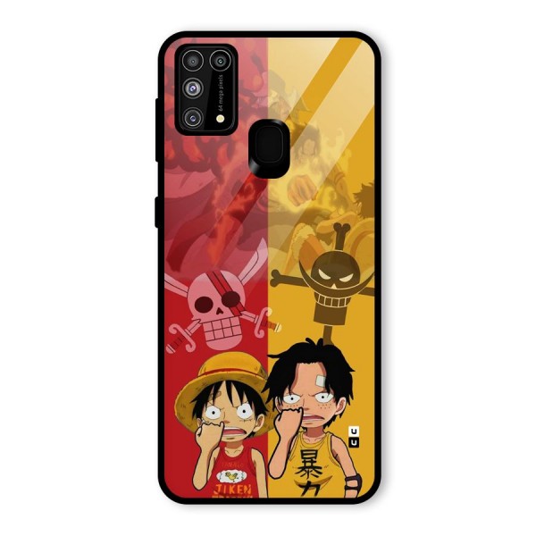 Luffy And Ace Glass Back Case for Galaxy F41