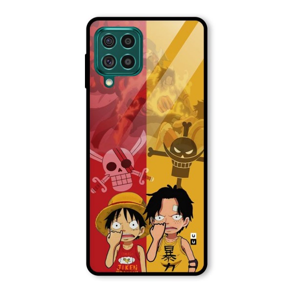 Luffy And Ace Glass Back Case for Galaxy F62