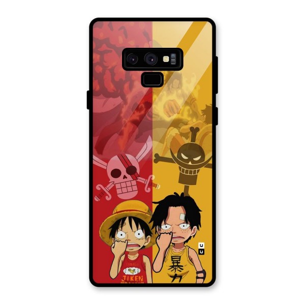 Luffy And Ace Glass Back Case for Galaxy Note 9