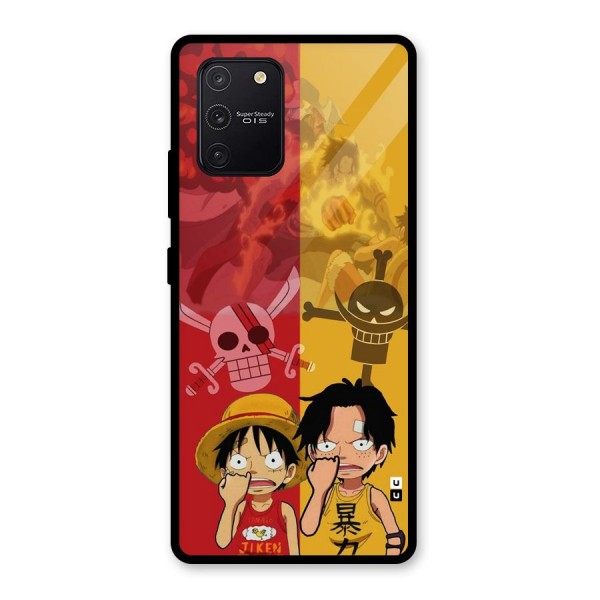 Luffy And Ace Glass Back Case for Galaxy S10 Lite