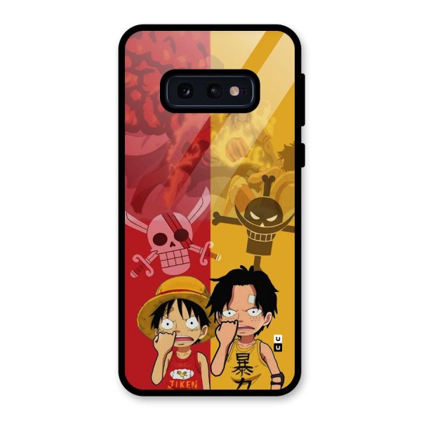 Luffy And Ace Glass Back Case for Galaxy S10e