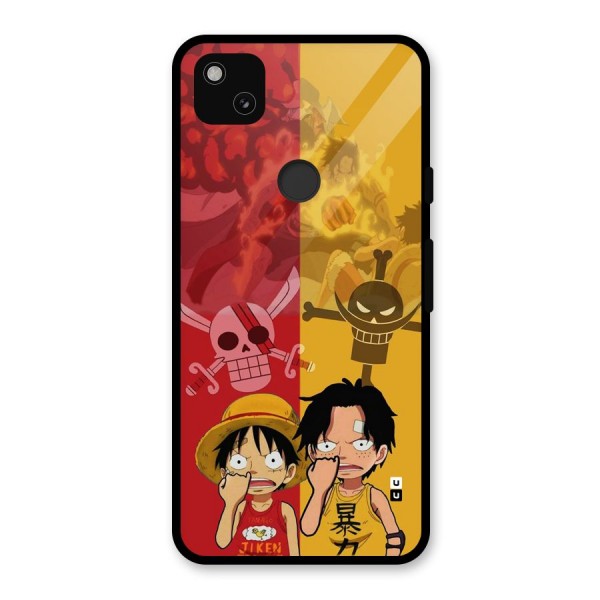 Luffy And Ace Glass Back Case for Google Pixel 4a