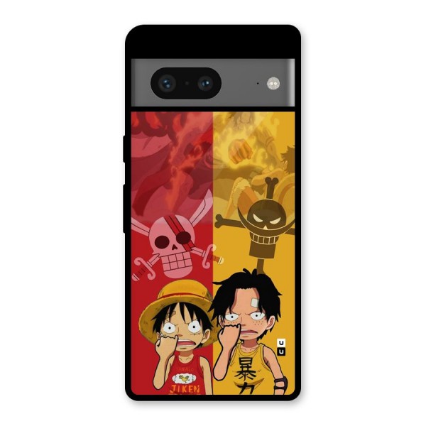 Luffy And Ace Glass Back Case for Google Pixel 7