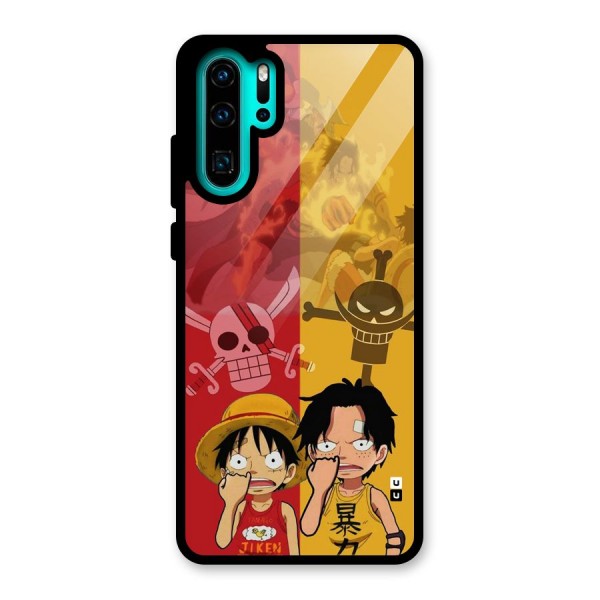 Luffy And Ace Glass Back Case for Huawei P30 Pro